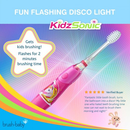 Brush-baby KidzSonic Electric Kids Toothbrush 3 - 6 years - Unicorn